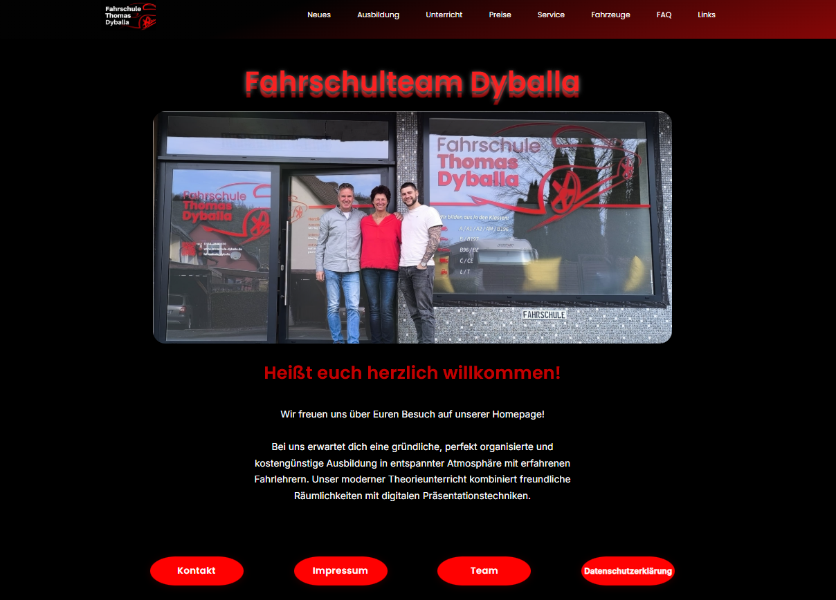 Fahrschule Dyballa Website Preview